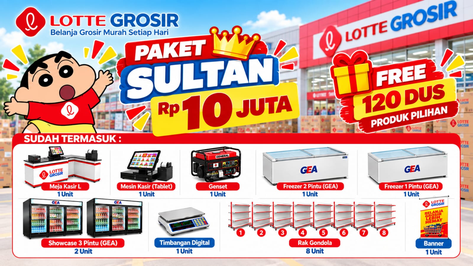 Paket Sultan Lotte Grosir Rp 10 Juta